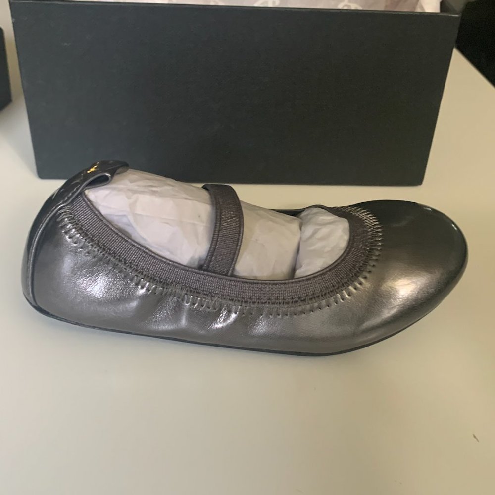 Yosi Samra Kids Miss Samara Metallic Ballet Flat